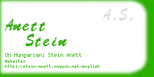 anett stein business card